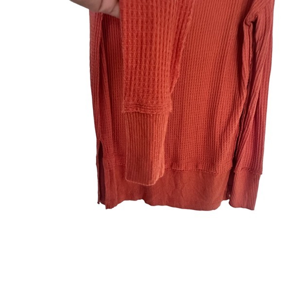 We The Free North Shore Thermal Waffle Knit Tunic orange Small - Picture 7 of 9